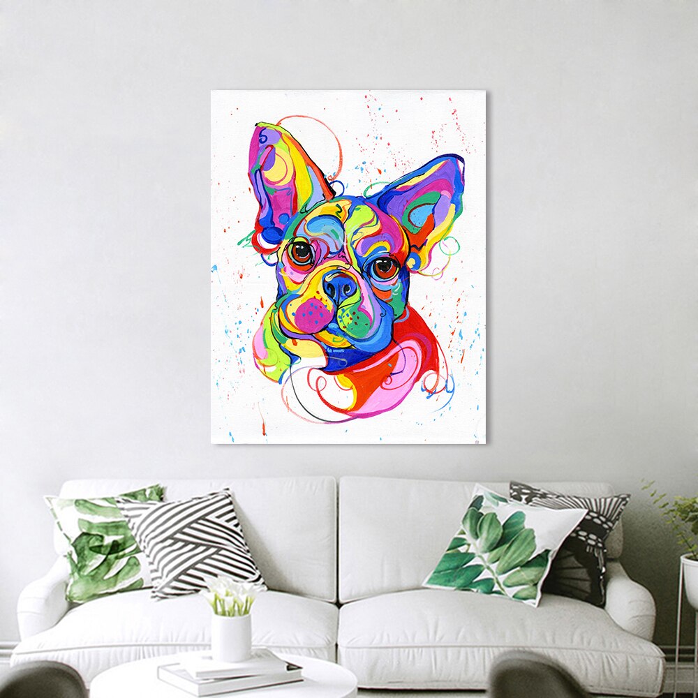 Abstract French Bulldog Wall Decor