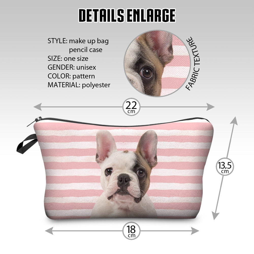 French Bulldog Makeup Bag