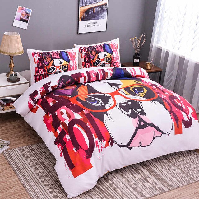 French Bulldog Cartoon Bedding Set